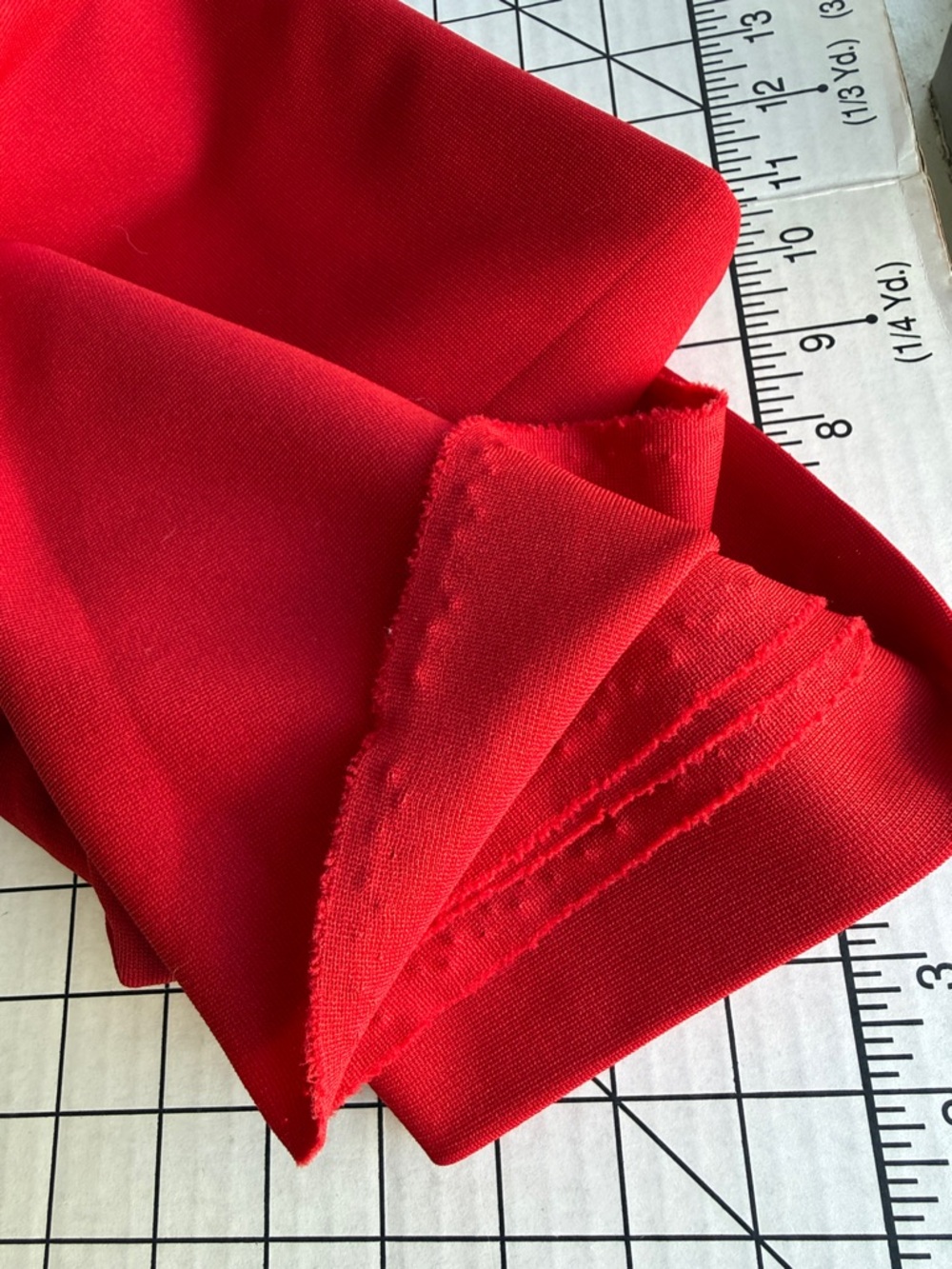 Red Gaberdine Fabric 7/8 Yard x 58” Medium Weight Suiting - Picture 3 of 11